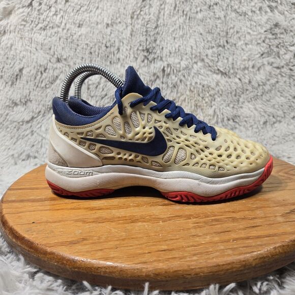 Nike Zoom Cage 3 Men Size 6.5 Bone/Blue/Red Athletic Tennis Shoes Rare Colorway - Picture 12 of 12